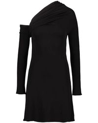 Courreges - Crepe Jersey Jurk Met Één Mouw - Lyst