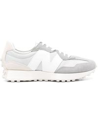 New Balance - Grau weiße mesh wildleder sneakers - Lyst