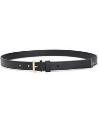 Prada - Elegante Cinturón De Cuero Negro, Mujer, Talla - Lyst