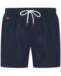 Kiton - Badmode ,Blauw ,Polyester Swim Boxer Shorts - Lyst