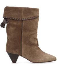 Isabel Marant - Wildleder Stiefeletten Mit Spitzer Kappe - Lyst