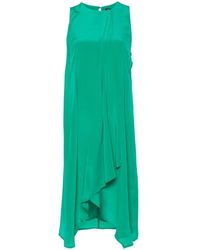 Liu Jo - Vestido de seda verde esmeralda con dobladillo acampanado - Lyst