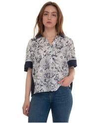 Pennyblack - Camisa de lino con estampado de flores - Lyst