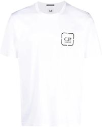 C.P. Company - Logo-Print Baumwoll T-Shirt - Lyst