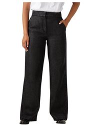 Another Label - Jeans ,Zwart ,Denim Zwarte Wijde Denim Broek - Lyst