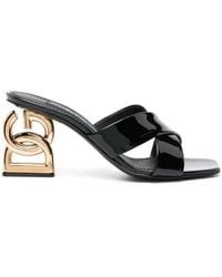 Dolce & Gabbana - Dg Logo Patent Sandal - Lyst