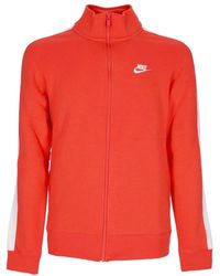 Nike - Fitness ,Oranje ,Hoge Hals Sweatshirt Track Jacket - Lyst