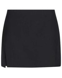 Givenchy - Rokken ,Zwart ,Wol Sliced Mini Rok - Lyst