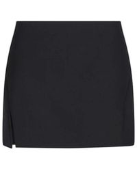 Givenchy - Rokken ,Zwart ,Wol Sliced Mini Rok - Lyst