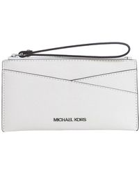 Michael Kors - Accessoires ,Wit ,Leer Portemonnee Met Rits En Voorvak - Lyst