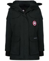 Canada Goose - Jassen ,Zwart ,Zwarte Dons Hoodie Jas - Lyst