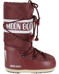 Moon Boot - Burgundy Nylon Icon Boot - Lyst