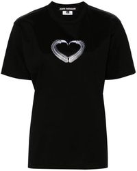 Junya Watanabe - Camisetas y polos negros con gráfico de corazón - Lyst