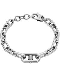 Fossil - Edelstahl Silber Armband Herren - Lyst