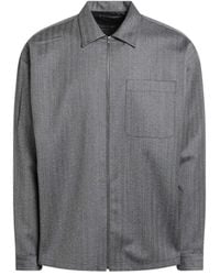 Prada - Wool Zip-Up Overshirt - Lyst