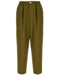 Marni - Broeken ,Groen ,Wol Straight Broeken - Lyst