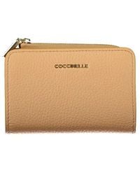 Coccinelle - Braune Leder Damen Geldbörse Metallic Soft - Lyst