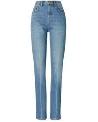 Tory Burch - Mid-Rise Slim Rechte Jeans - Lyst