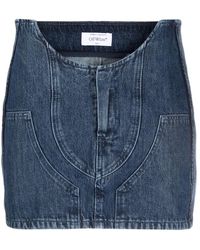 Off-White c/o Virgil Abloh - Denim Mini Skirt - Lyst