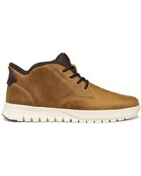 Geox - Schoenen ,Bruin ,Leer Flextride Plus Enkellaarsjes - Lyst
