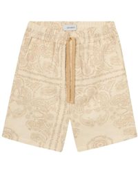 Les Deux - Paisley muster leichte shorts mit kordelzug - Lyst