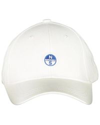 North Sails - Accessoires ,Wit ,Katoen Witte Katoenen Zonneklep Met Logo - Lyst