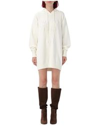 Elisabetta Franchi - Zwarte Gebreide Mini Jurk - Lyst