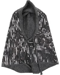 Pinko - Accessoires ,Grijs ,Betulla Balaclava - Lyst