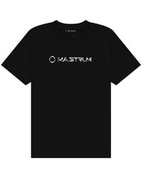 Ma Strum - Tops ,Zwart ,Katoen Cracked Logo T-Shirt Jet - Lyst