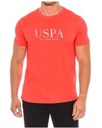 U.S. POLO ASSN. - T-Shirt Mit Kurzem Ärmel Und Geripptem Rundhalsausschnitt - Lyst