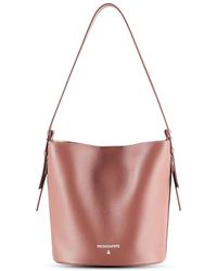 Patrizia Pepe - Tassen ,Roze ,Leer Never Complete Bucket Bag - Lyst