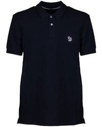Paul Smith - Tops ,Zwart ,Katoen Zebra Logo Polo Shirt Met Korte Mouwen - Lyst
