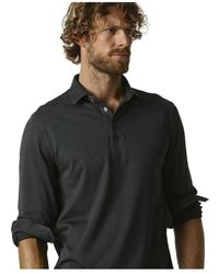 T-shirt à manches longues Coton Fedeli pour homme en coloris Noir Homme Vêtements T-shirts T-shirts à manches longues 
