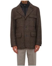 Peuterey - Bruine Wollen Jassen - Lyst