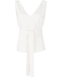 P.A.R.O.S.H. - Tops ,Wit ,Polyester Witte Polyester Blouse - Lyst