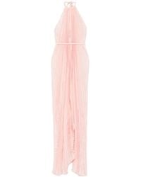 L'idée - Rosa Plissiertes Halterneck-Kleid - Lyst