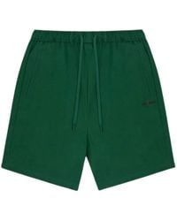 AFTER LABEL - Korte Broeken ,Groen ,Katoen Casual Shorts - Lyst