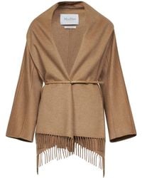 Max Mara - Jassen ,Bruin ,Wol Mabilita Cardigan Jas - Lyst