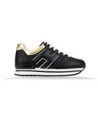 Hogan - Leder-schnürsneaker - Lyst