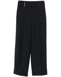 Peserico - Broeken ,Blauw ,Blauwe Broek - Lyst