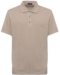 Fay - Tops ,Bruin ,Katoen Polo Met Drie Knopen - Lyst
