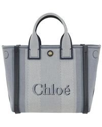 Chloé - Tote Tasche Mit Lederdetails Und Verstellbarem Riemen - Lyst