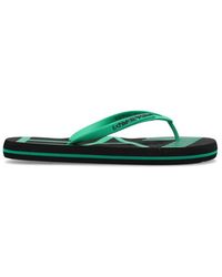 EA7 - Schoenen ,Groen ,Rubberen Slippers Met Logo - Lyst