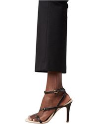 Alohas - Alyssa bicolor sandalias de cuero negro crema - Lyst