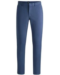 HUGO - Blauwe Chino Broek Slim Fit - Lyst