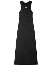 Munthe - Schwarzes Rippkleid Mit Emblem - Lyst