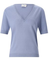 Closed - Truien & Vesten ,Blauw ,Katoen V-Hals Truien - Lyst