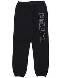 Iuter - Zwarte Lichtgewicht Trainingsbroek Elastische Taille - Lyst