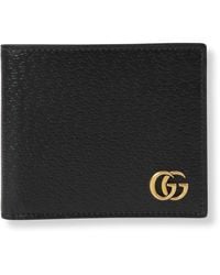 Gucci - Accessoires ,Zwart ,Leer Gg Marmont Bi-Fold Kaarthouder Portemonnee - Lyst