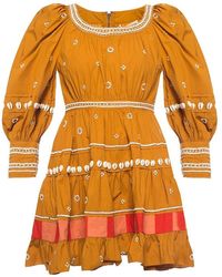 Ulla Johnson Adama Long Sleeve Dress - Oranje